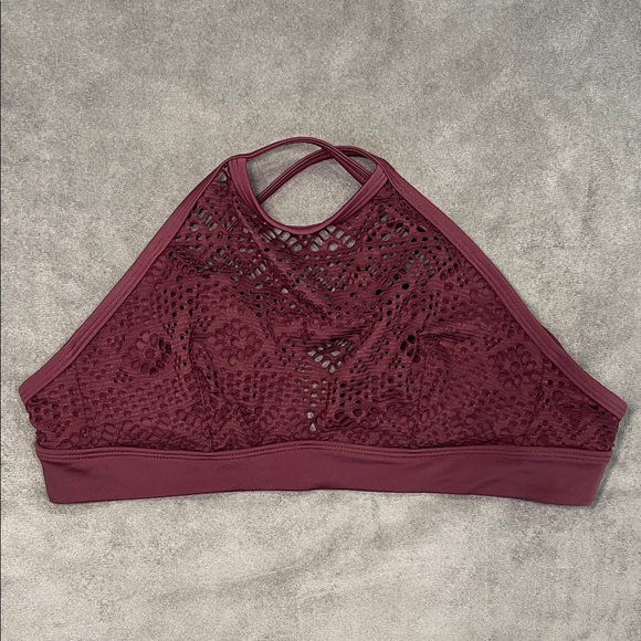 Adore Me Burgundy Lace Bikini Top SMALL - Picture 6 of 7